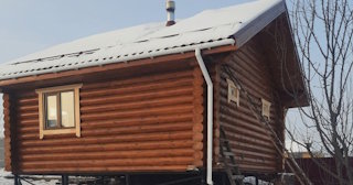 Баня из оцилиндрованного бревна под ключ в Твери - от 136461 рублей